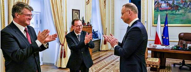 Spotkanie z posłami Mariuszem Kamińskim i Maciejem Wąsikiem w Pałacu Prezydenckim