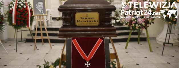 [VIDEO] Rodzina, Prezydent RP, duchowni i artyści pożegnali Janusza Rewińskiego. Na pogrzebie aktora-patrioty zaśpiewał jego syn